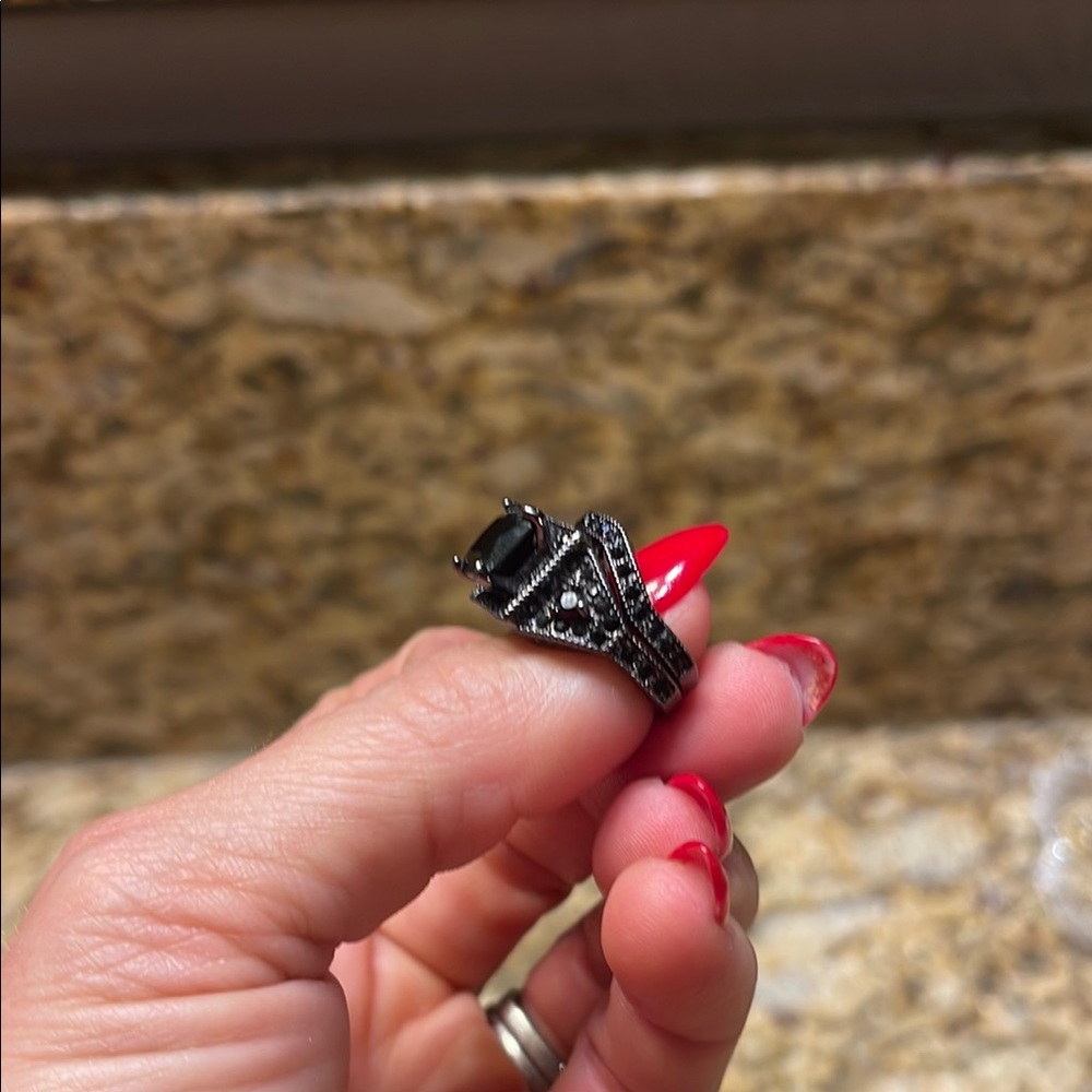 Black Statement Ring - image 5